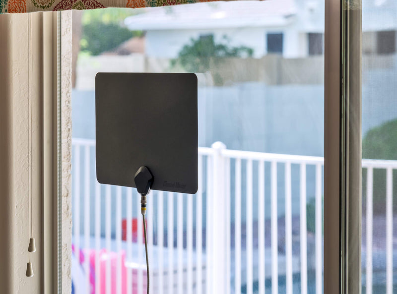 Channel Master Flatenna Ultra-Thin Indoor TV Antenna 35 Mile Range - Dual Sided Black or White - CM-4001HDBW Non Amplified
