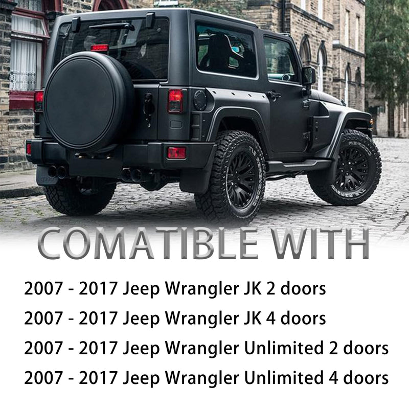 Locking Fuel Gas Tank Cap Cover Black for 2007-2017 Jeep Wrangler JK & Unlimited 4-Door 2-Door （Aluminium） JK01