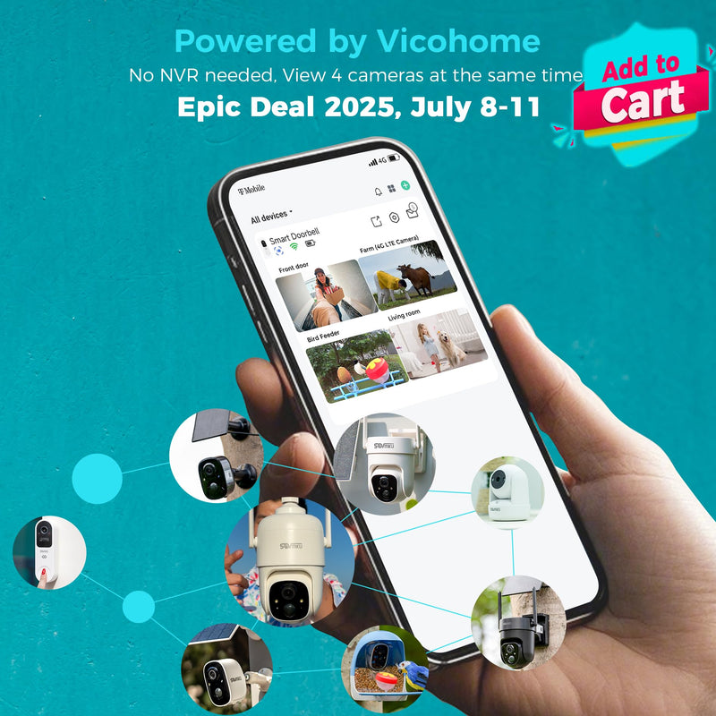 Vicohome 2K AI Tracking Security Camera & Video Doorbell for Home, Pet Indoor Camera,Baby Monitor,360° View Pan/Tilt Cam,Two Way Audio,Night Vision,Easy to Setup,2.4G WiFi,180 Days Exchange Policy