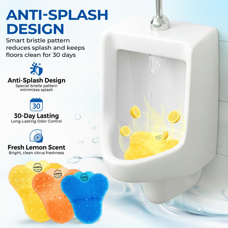 Urinal Screen Deodorizer (12 Pack) – Anti-Splash Cakes with Odor Protection – Long-Lasting Deodorizers for Bathrooms in Offices, Schools, and Stadiums – Free Gloves Included Oval
