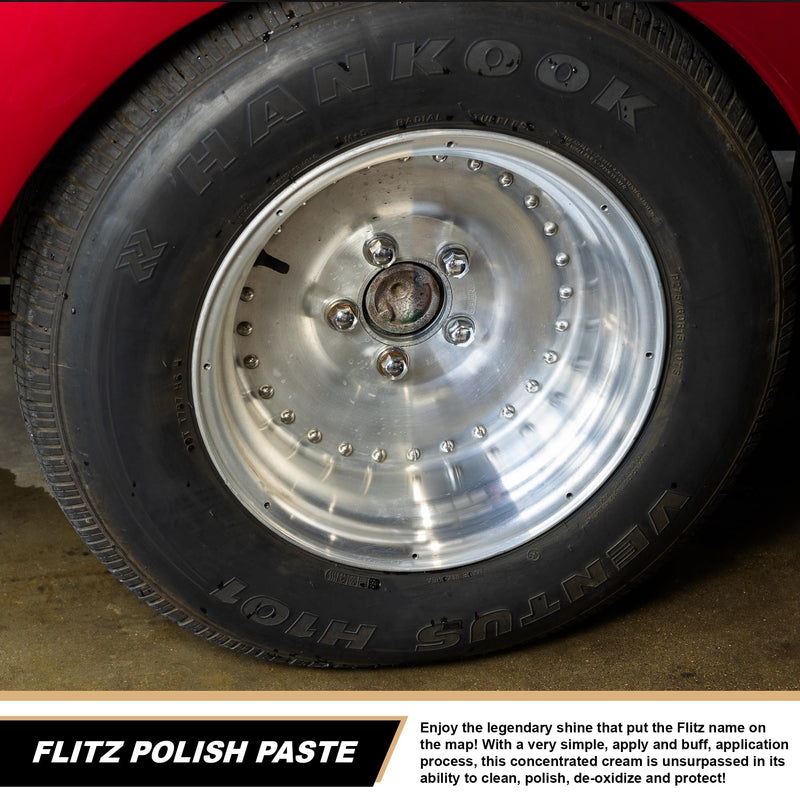 Flitz Metal Polish and Cleaner Paste, Also Works on Plastic, Fiberglass, Aluminum, Jewelry, Sterling Silver - Headlight Restoration and Rust Remover - Made in USA - 5.29 oz 5.29 Ounce (Pack of 1)