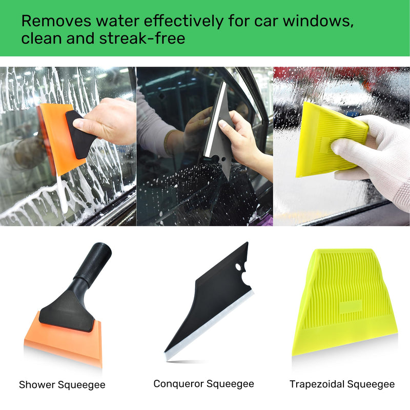 Zanch Window Tint Kit & Vinyl Wrap Tool Kit, 41pcs Easy-to-Use Full Installation Tools, Includes Various Squeegees, Safety Knife, and Cleaning Scraper for Window Tinting & Car Wrapping Tint Kit(Beginner)