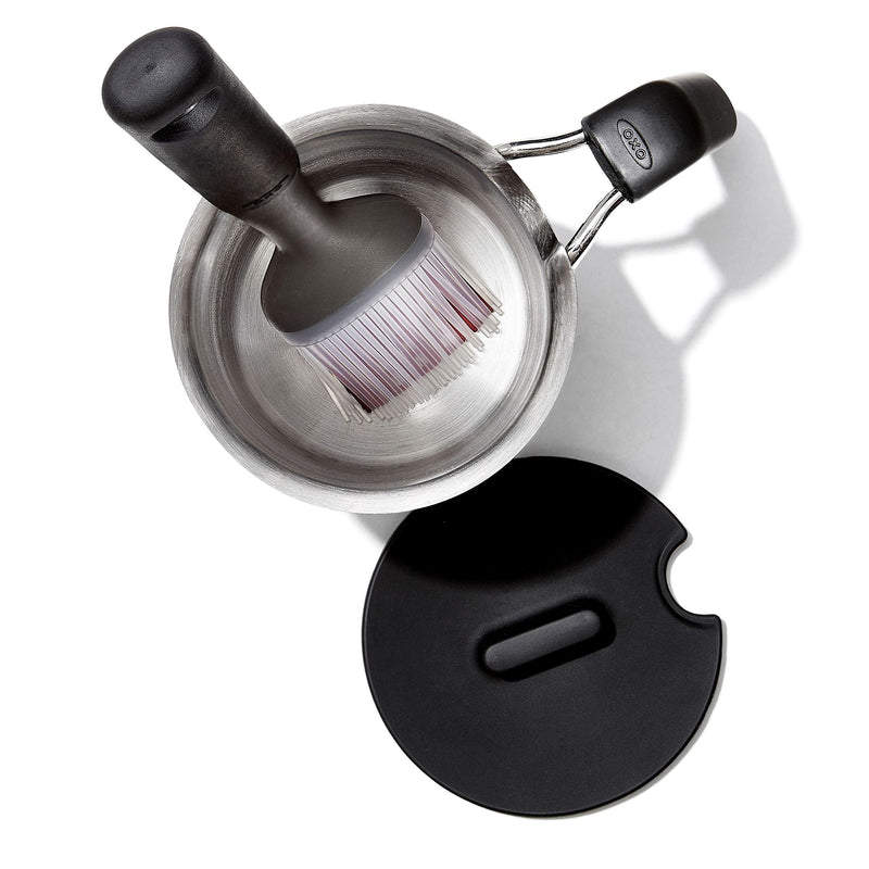 OXO Good Grips Grilling Tools, Basting Pot and Brush, Black