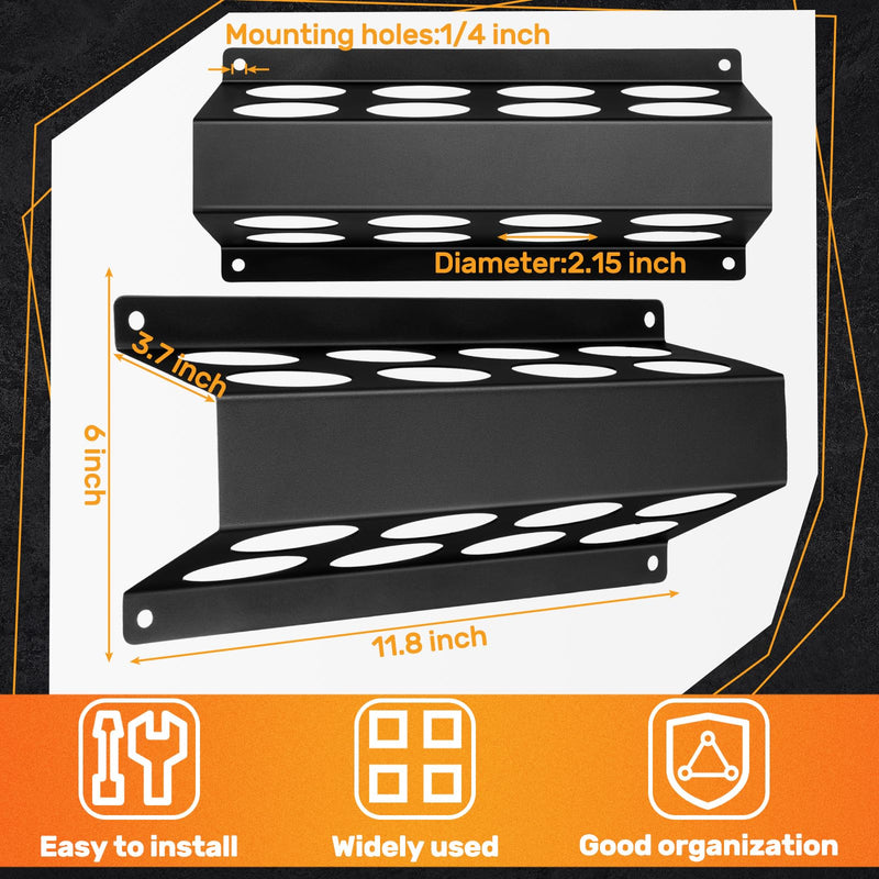 DoubleFill 8 Slot TIG Welding Rod Holder Storage Tubes Rack Welding Filler Rod Tubes Organizer Wall Mount Container Shelf for Welder Table