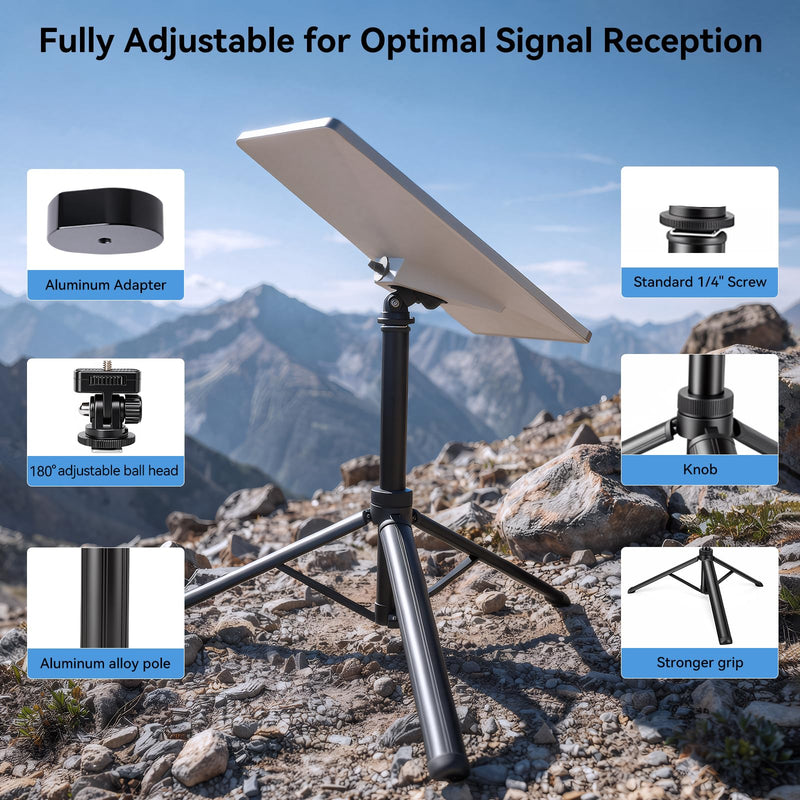 Starlink Mini Tripod Stand, Foldable Mini Mount for 2025 Starlink Mini | 16.14 Inches Portable Starlink Mini Tripod Mount with Carrying Bag, Anti-Slip Feet & Wide Stable Base for Camping/ Outdoor