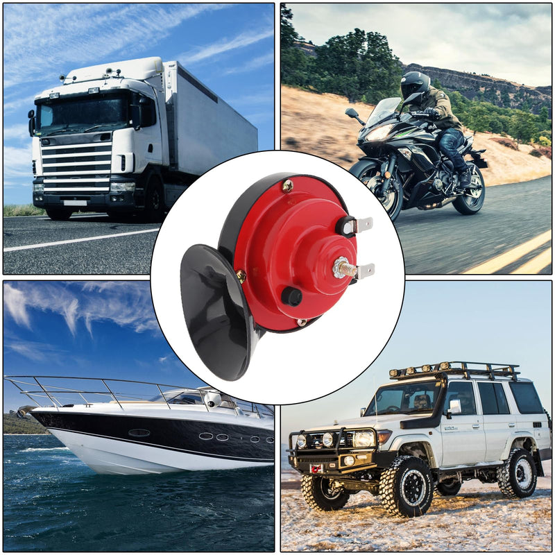 2pcs 300dB Train Horn for Truck, 12V Waterproof Double Horn, Air Electric Snail Horn for Car, Truck, Motorcycle, Bike & Boat