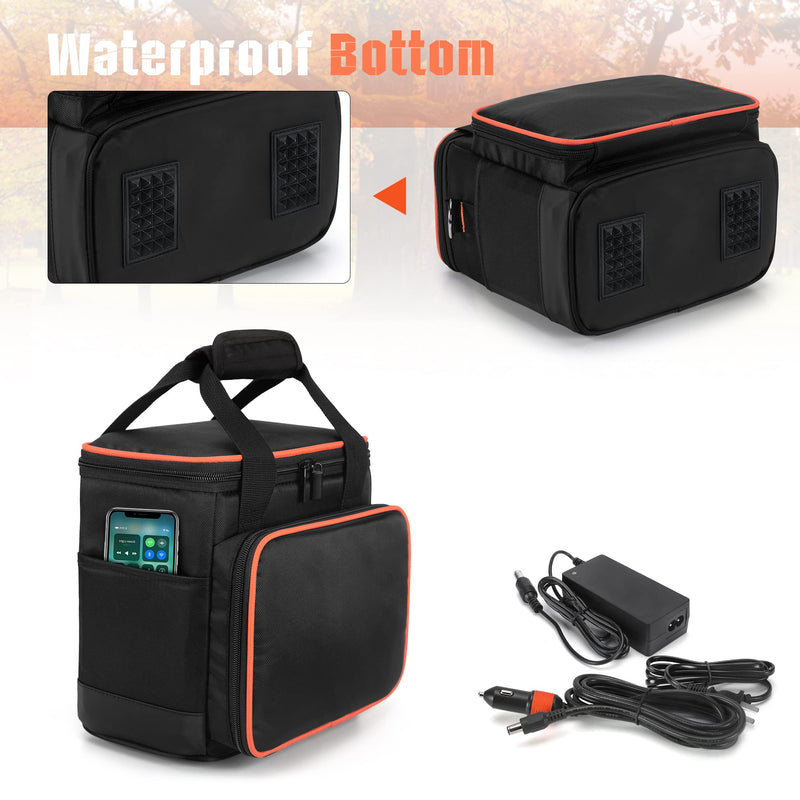 Trunab Travel Carrying Bag Compatible with Jackery Explorer160/240/300, Portable Power Station Storage Case with Waterproof Bottom and Front Pockets for Charging Cable and Accessories Small(Fits 160/240/300W)