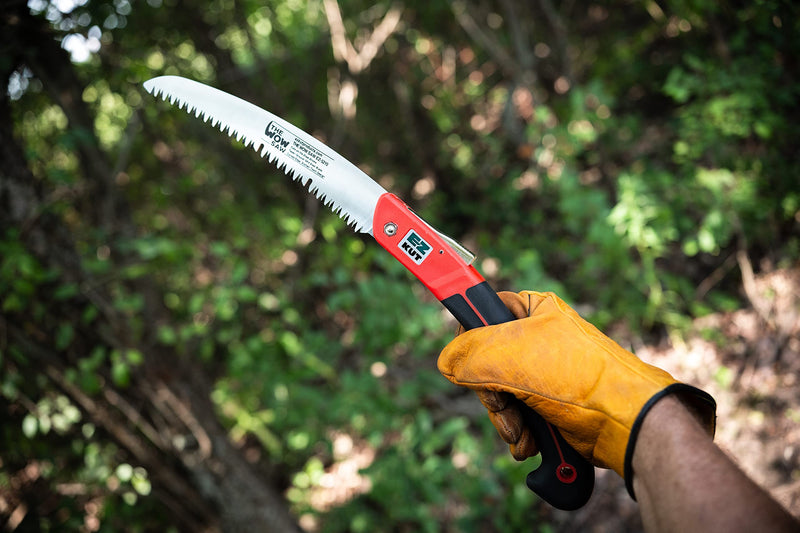 EZ KUT WOW Folding Saw 10” – Heavy-Duty Hand Saw for Tree Trimming, Pruning & Wood Cutting – Compact Foldable Design for Camping, Hunting & Survival – Razor Sharp SK4 Steel Blade Wow Saw