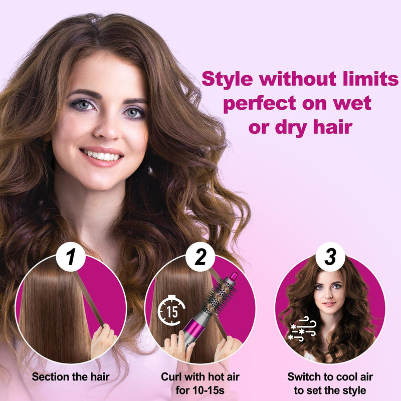 Upgraded Large Round Volumizing Brush Attachment and Small Round Volumizng Brush Attachment Compatible with Dyson Airwrap HS01 HS02 HS05 HS08