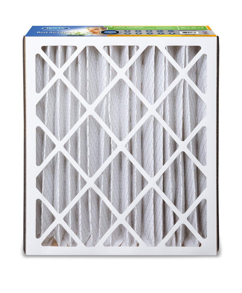 BestAir AB2025-13R AC Furnace Air Filter, 20" x 25" x 5", MERV 13, Fits 100%, For Trion Air Bear, Supreme, Skuttle, GeneralAire, Source1, Ultravation & Braeburn Models, Pack of 1 20Inch x 25Inch x 5Inch