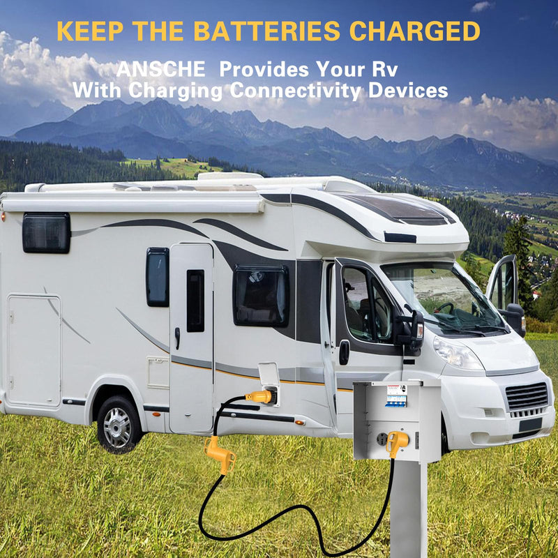 30 Amp to 30 Amp RV Plug Adapter, NEMA TT-30P Male to L5-30R Female Outlet, 1.2 Ft RV Electrical Adapter Extension Cord for RV Trailer Camper