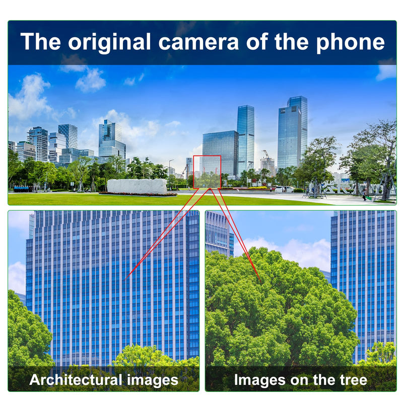 Phone Telephoto Lens 28X | Macro Lens for iphone With E-Clip and Tripod, Suitable for Most Smartphones(Black)