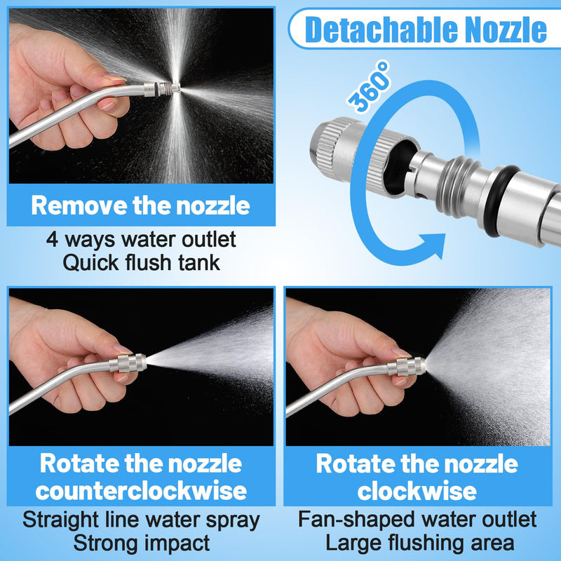 RV Water Heater Tank Rinser - Powerful Cleaning Hot Water Flush Wand, Travel Trailers Camper Water Tank Sediment Scale Cleaner Spray Flusher Accessory Essentials