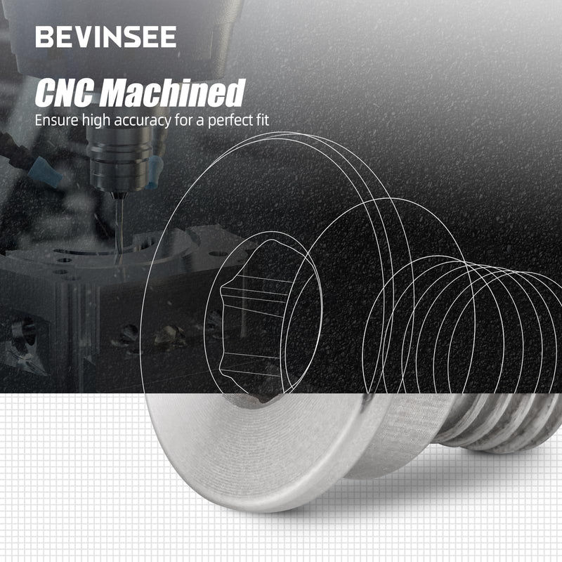 Bevinsee Brake Disc Rotor Screw 34211161806 Compatible with BMW E36 E46 E90 E91 E92 E93 E39 E60 E61 E88 F30 Z3 Z4 320i 323i 328i 330Ci 330d 330xi 335i 525i 530i, Stainless Steel Retaining Screw Stainless Steel-1