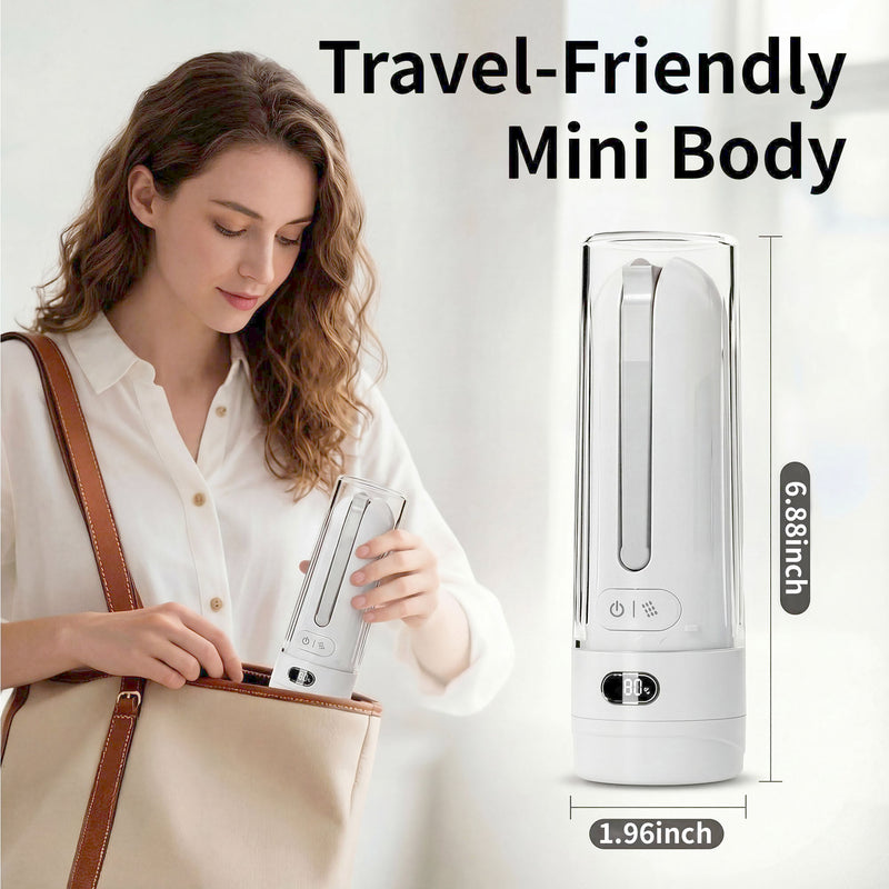 Portable Bidet for Travel, Personal Hygiene Sprayer Bottle for Women Men, Mobile Bidet Portable for Toilet,Electric Handheld High-Pressure Foldable USB-C Battery-Powered（White） White