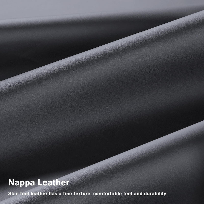  [AUSTRALIA] - Steering Wheel Cover for 2017-2023 Tesla Model 3 2020-2024 Tesla Model Y, Leather Steering Wheel Cover for Tesla Model 3/Y Accessories, Black Black L Model 3 2017-2023/ Model Y 2020-2024
