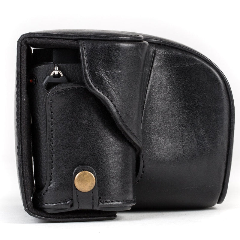 MegaGear Ever Ready Genuine Leather Camera Case and Bag for Sony Alpha A6300, A6000 (16-50 mm) (Black) One Size Black