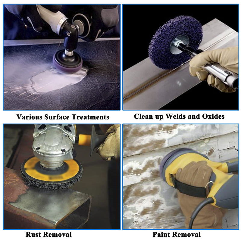 Lamsion Rust Remover Wheel Remove Paint and Oxidation Poly Strip Wheel Disc Abrasive Angle Grinding Wheel (5Pack -4-1/2" x7/8'') 5Pack - 4-1/2" x7/8''