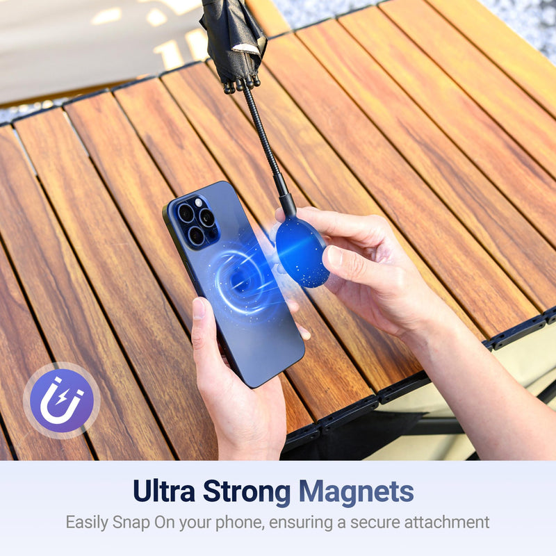 Magnetic Phone Umbrella for Sun,Outdoor Phone Sun Shade Shield with Flexible Angle Design & Rotatable Phone Ring,Umbrella for iPhone 15 14 13 12 Pro Max Plus,Mag-Safe Case & All Phones Anti-Glare BLACK