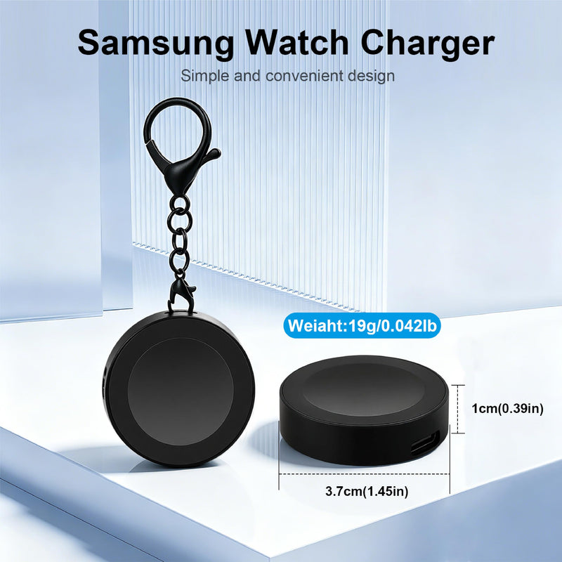 Dual Interface USB-C & Lightning Charging Dock, 2.5W Upgraded Magnetic Charger Base for Samsung Galaxy Watch7/6/5 Pro/4 Classic/3/Active 2, (Excluding Charging Cable) (Black) Black