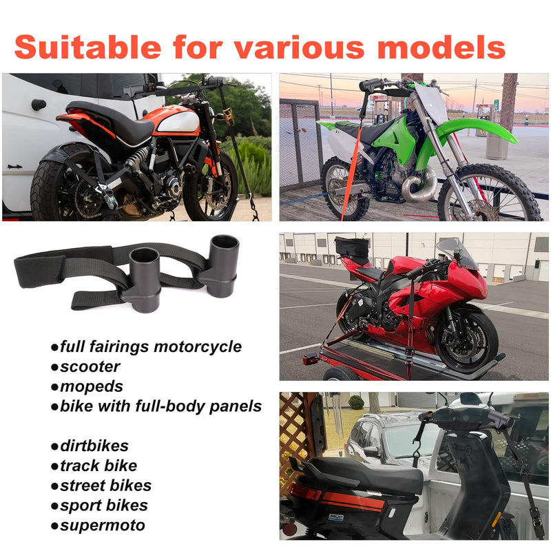 Motorcycle Handlebar Straps for 32" Handlebars, Motorcycle Handlebar Tie Down Straps for Mopeds, Scooters, Bikes with Fairing, Handlebar Straps for Hauling Bike