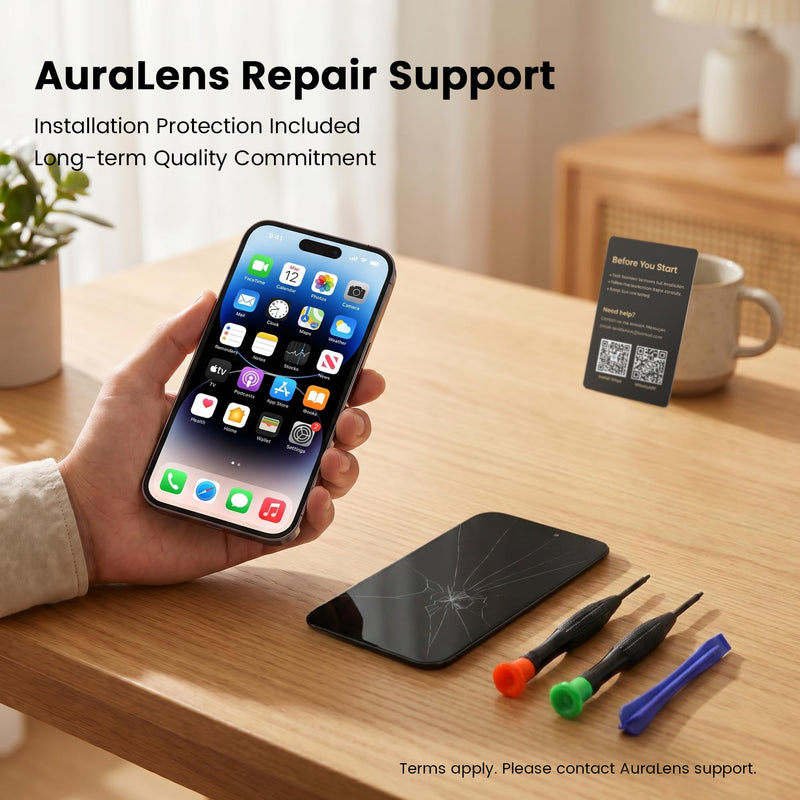 AuraLens for iPhone 14 Pro Max Screen Replacement Kit LCD Display Assembly | A2651 A2893 A2894 A2895 A2896, FHD INCELL Display Digitizer 6.7 Inch, COF, 120Hz, Repair Tools, Adhesive, Screw Pad, Black For iPhone 14 Pro Max (6.7")