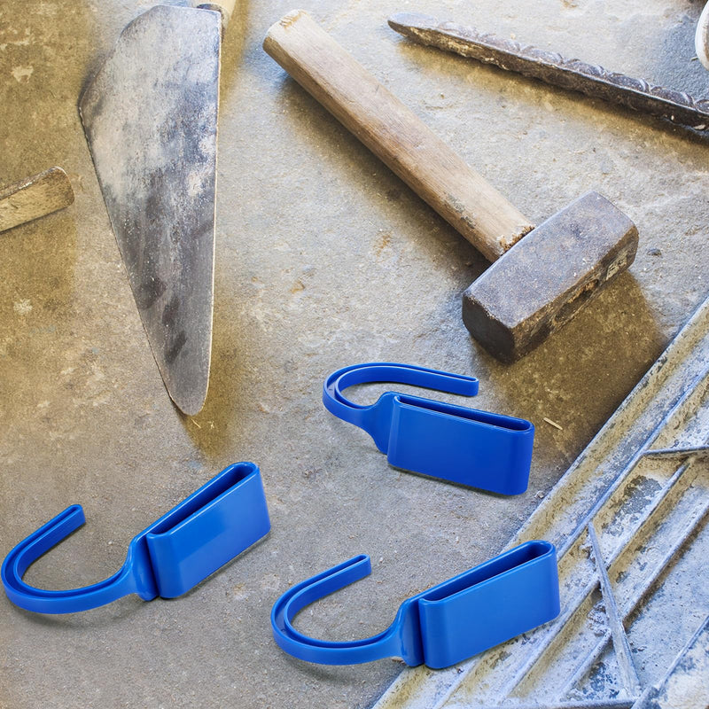AceOrbit 3 Pcs Concrete Finisher Tool Belt Tool Hook for Work Belts, Durable Holder for Tools, Hammer, Drill, or Electrical Accessories (Blue) Blue