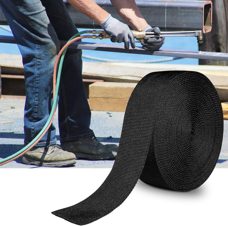 Nylon Protective Hose Sleeve Sheath Cable Cover Welding Tig Torch Hydraulic Hose, 2.5" ID, 25 Feet Length, Black 2.5 Inch ID, 25 Feet Long