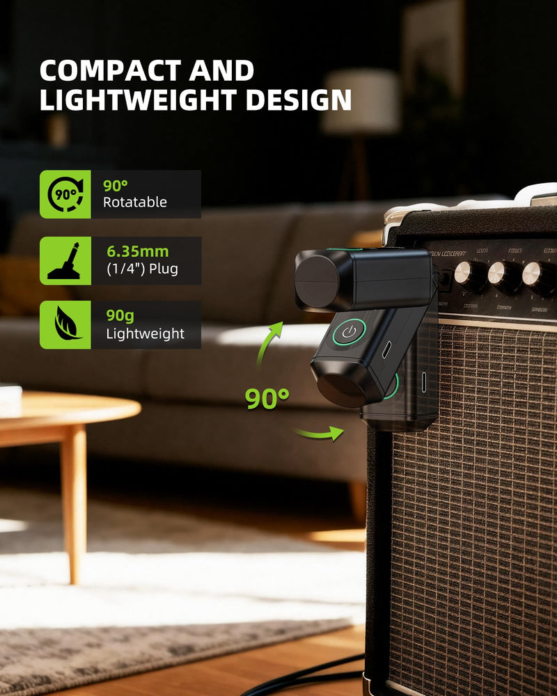LEKATO Dual iW-30 Bluetooth Receivers with 1/4" TS Plug, BT 5.3 Wireless Audio Adapter, 48kHz/24bit Stereo Audio, for Audio Mixer, PA Speaker, DJ System,165ft Range,15H Battery Life(2 Pack for Stereo)
