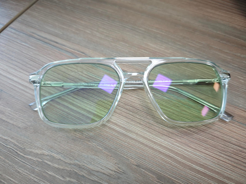 Goiteia Blue Light Glasses Men Women – Retro 70s Gaming Glasses for Anti Eyestrain, Comfortable for All-Day Wear Green Enhance: Blocks More Blue Light-without Looking Weird Clear Minimalist