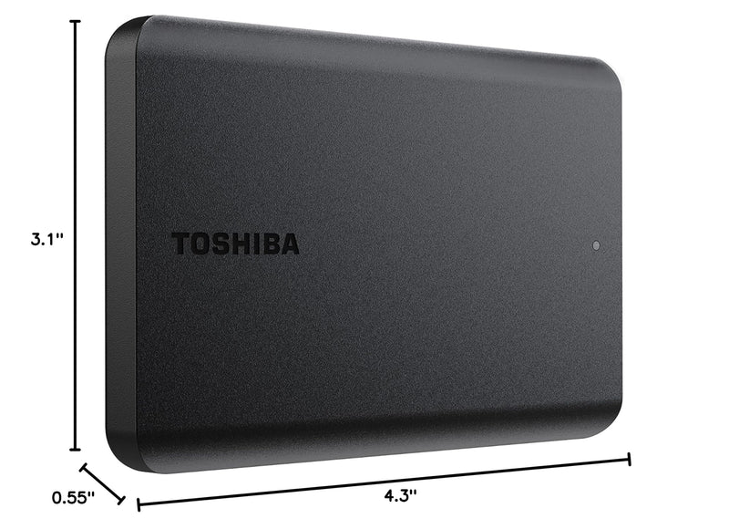 Toshiba Canvio Basics 2TB Portable External Hard Drive USB 3.0, Black - HDTB520XK3AA Contemporary