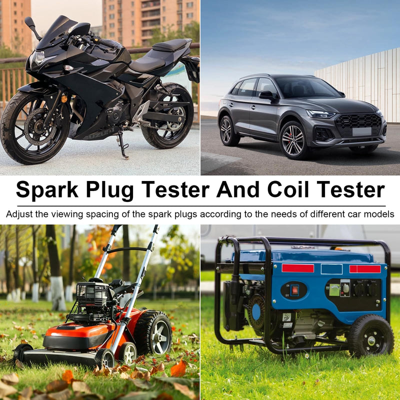 Spark Plug Tester, Adjustable Ignition Coil Tester System, Coil Pack Tester, Spark Testers Tool, Spark Checker, Autos Diagnostic Test Tool for Automotive, Small Engines, Lawnmowers 1 PCS