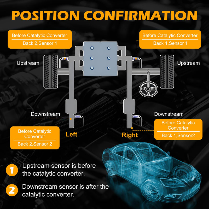2Pcs Oxygen Sensor Upstream Downstream O2 Sensor Fit for 2011-2016 Chevy Cruze 2012-2020 Chevy Sonic 2013-2020 Chevy Trax 1.4L L4, 2013-2021 Buick Encore 1.4L L4 Replace 234-4528 234-4529