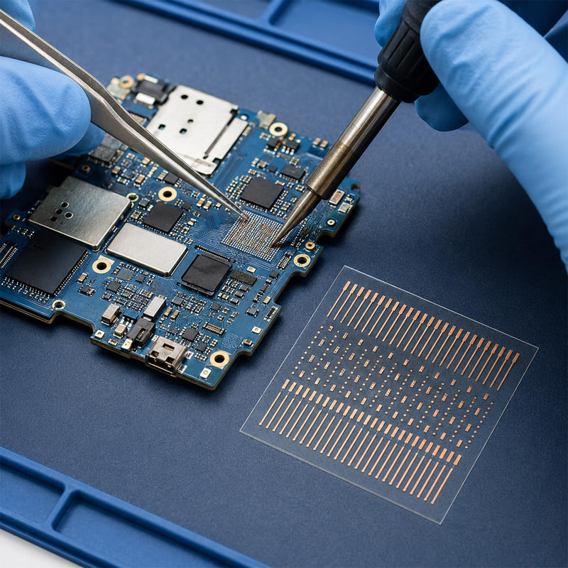 PCB Trace Repair Kit, Soldering Block Circuit Board Repair Kit | 208 Dot Repair Spots No-Trace Solder Piece Rework Pad Copper Soldering Kit for Phone Welding Equipment Accessories
