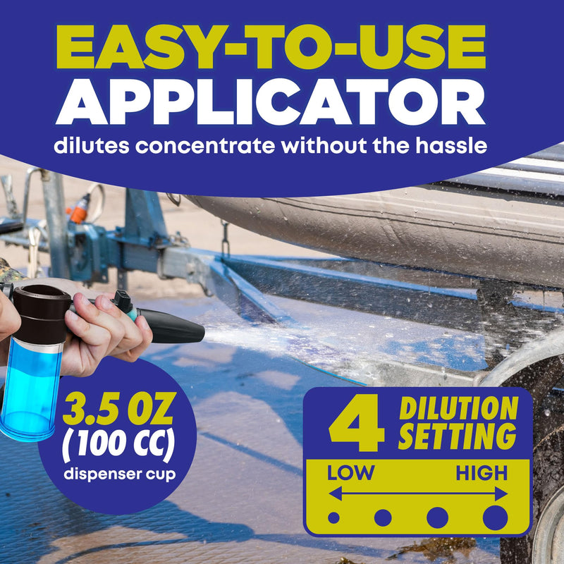 Durabasics Salt Remover Flush Kit with High-Pressure Hose- Remove Salt Deposits Applicator for Boat - Marine Engine Flush - Perfect for Flushing Inboard/Outboard Motors and Removes Salt Deposits Away