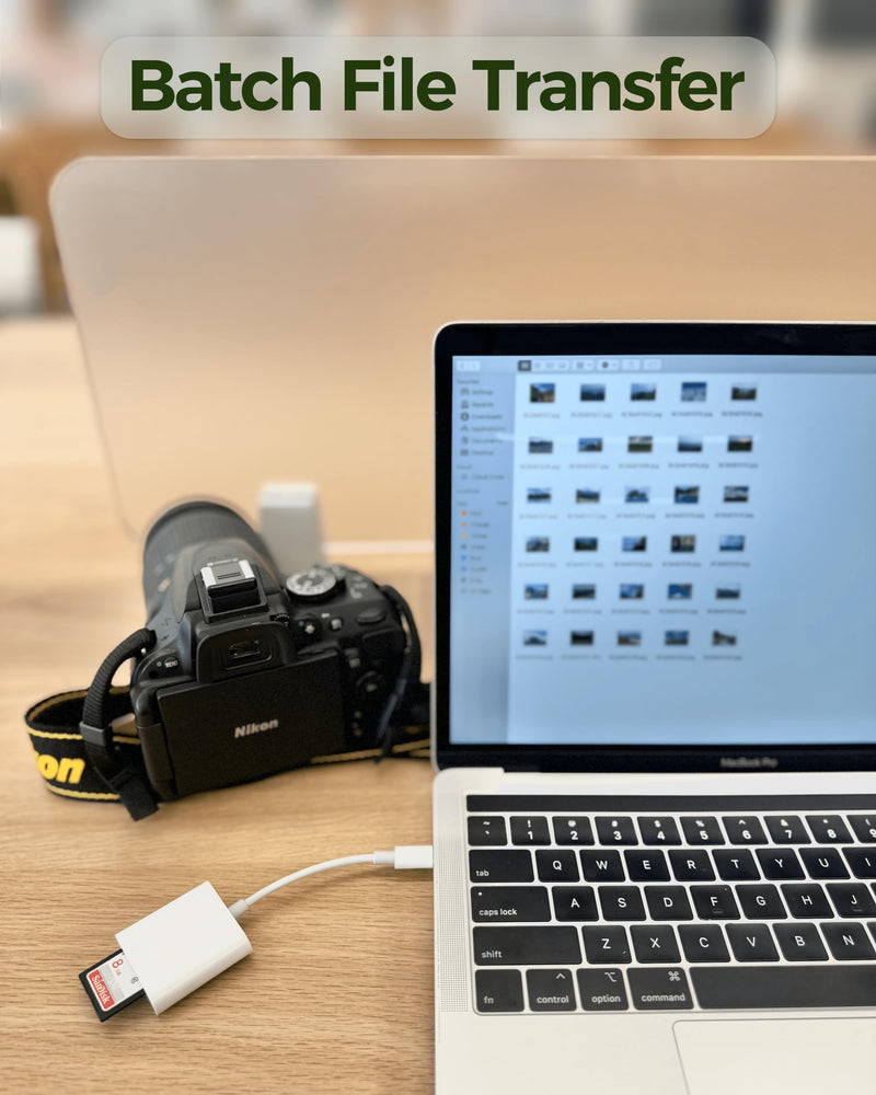 USB-C SD Card Reader for iPhone 15, 2-in-1 Digital Camera Memory Card Adapter for SD and Micro SD Cards
