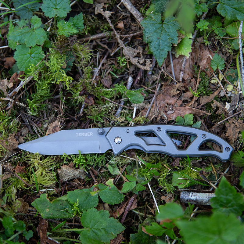 Gerber Gear Paraframe I EDC Folding Pocket Knife with Clip, 3" Fine Edge with Safety Frame Lock, Stainless Steel 3" Paraframe I (Fine Edge - Stainless Steel)