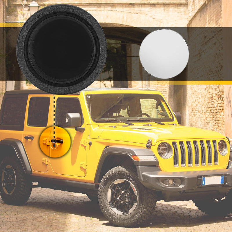 Strong Magnetic(Upgrade N52) Keyhole Covers Compatible with 2018-2025 Jeep Wrangler JL and Gladiator JT, Keyhole Protection Keyhole Cover Door Lock Cover for Jeep 3 Year Warranty (Classic) classic