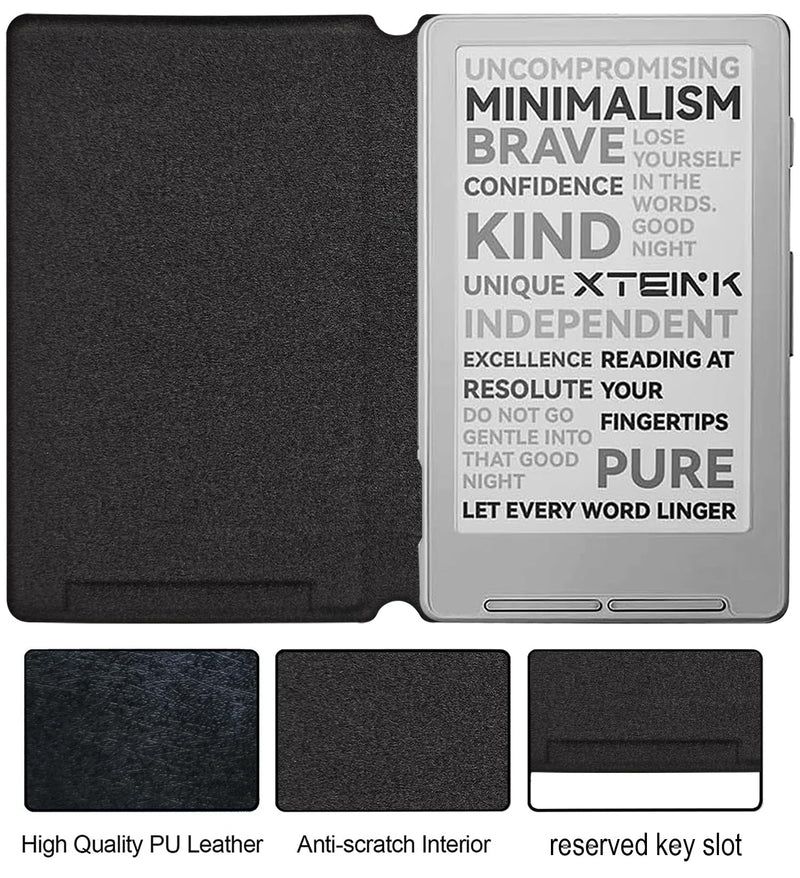 Magnetic Case Compatible with Xteink X4 4.3 Inch E-Book Reader, Ultra Thin Lightweight Leather Protective Cover with Magnetic Closure (Misty Forest) Misty Forest