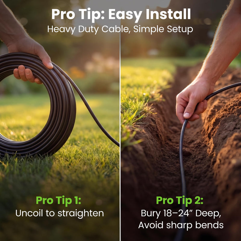 GEARit Cat6 Outdoor Ethernet Cable (50ft) 23AWG Pure Copper, FTP, LLDPE, Waterproof, Direct Burial, In-Ground, UV Resistant, POE, Network, LAN, Internet, Cat 6, Cat6 Cable - 50 Feet Black 50 Feet - Standard Cable