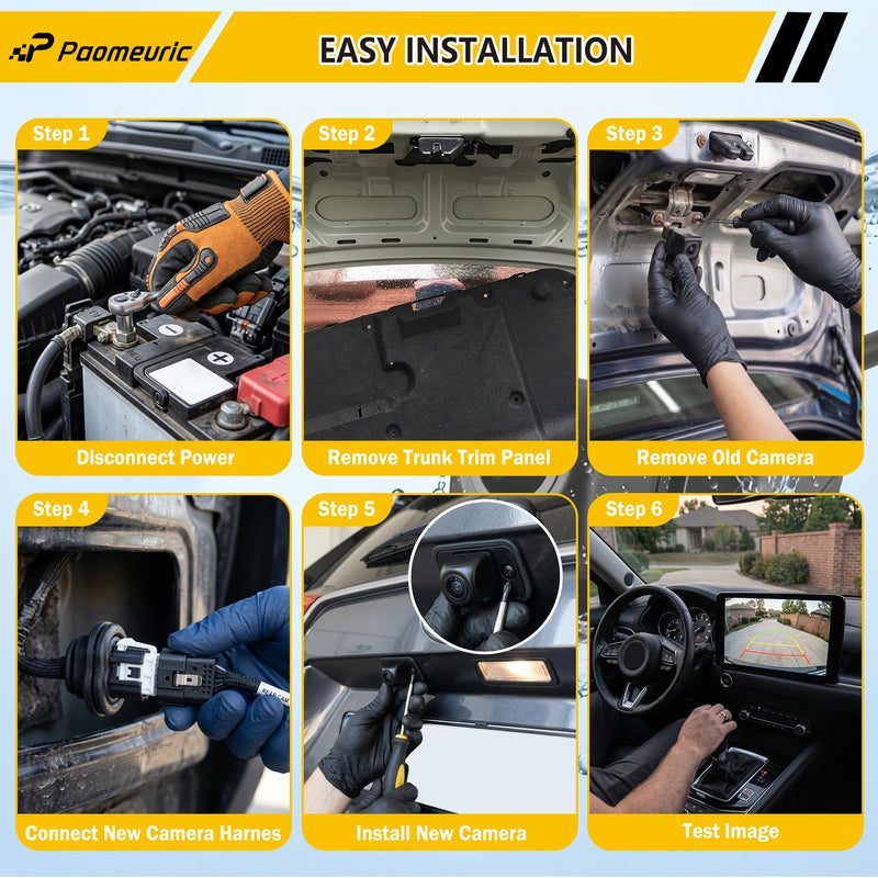 23378804 Rear View Backup Camera Compatible for Chevy Tahoe Suburban for GMC Yukon/Yukon XL for Cadillac Escalade/Escalade ESV Back up Camera for Cars Replaces 23404613 23432248 Black