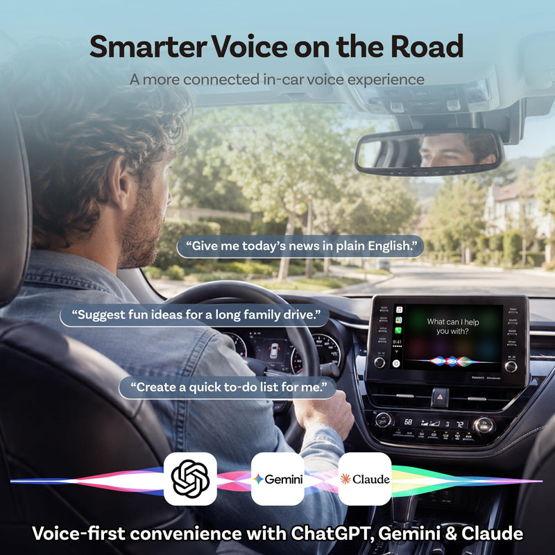 OTTOCAST Mini Slim Wireless CarPlay Adapter & Android Auto Adapter | Mini Cube 2-in-1 Adapter for Cars with Factory Wired CarPlay/Android Auto, 5GHz WiFi, Bluetooth 5.0, 5s Auto Reconnect Black