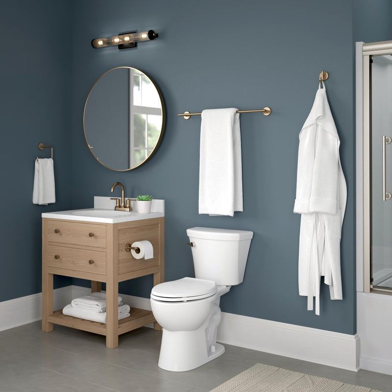 Delta Single Post Toilet Paper Holder | Champagne Bronze | Wall Mount | Trinsic Bathroom Accessories 3.31 x 7.00 x 3.31 inches