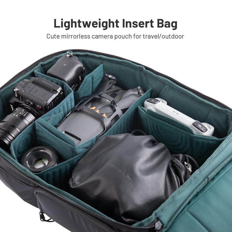 PGYTECH OneGo Drawstring Small Camera Bag Soft Cute Camera Pouch Handbag | Black Camera Sling Bag Compatible with Mirrorless Cameras/Nikon/Canon/Sony/Fuji/Pocket 4 Camera Case