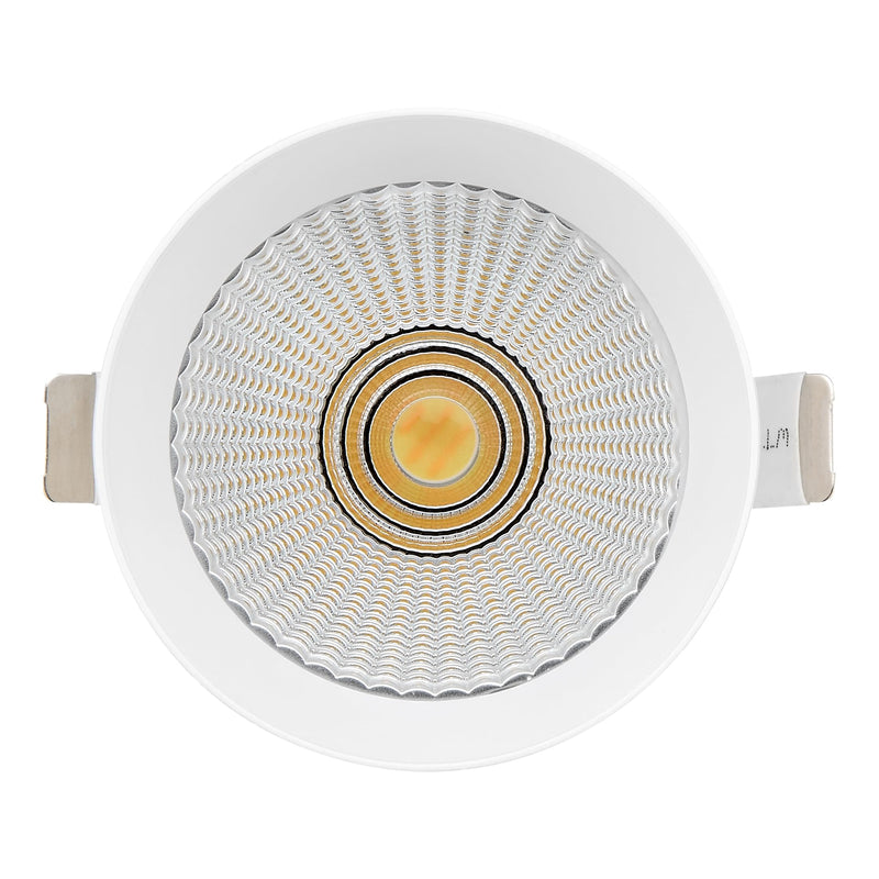 Maxxima 3 in. LED Cylinder Downlight, Recessed Ceiling Spot Light, 1000 Lumens, 5 CCT Selectable 2700K/3000K/3500K/4000K/5000K, Dimmable, White, 90 CRI, IC Rated, Canless, J-Box Included