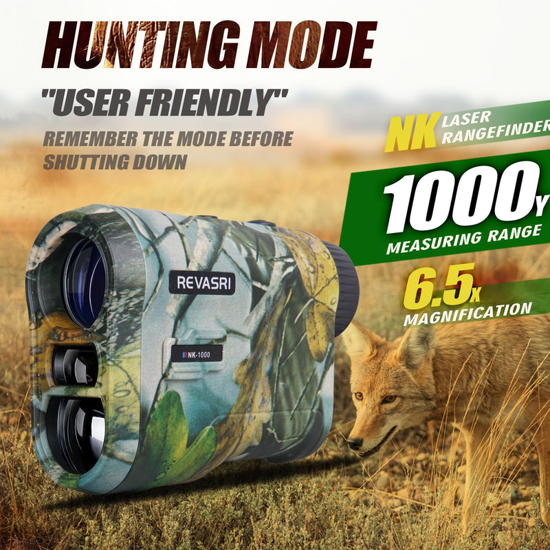 Hunting Laser Rangefinder with Rechargeable Battery 1000 Yards Hunting Range Finder with Target Acquisition Technology Easy-to-Use Clear Accurate Rangefinders for Hunters 1000Y Camo New