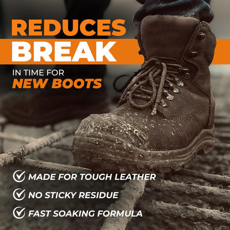 Leather Boot Oil for Work & Cowboy Boots – Deep-Conditioning Formula, Restore and Protects Dry, Cracked Leather Boots & Shoes 16oz