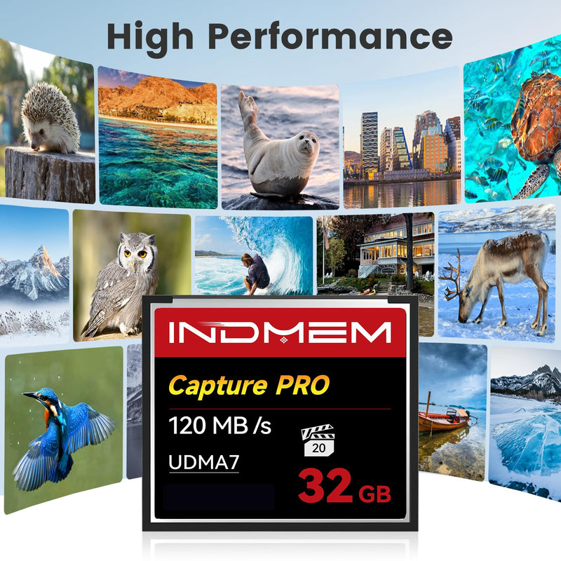 CF Card 32GB Memory Card High Speed UDMA Camera Cards (Black-32GB) | Designed for Photographers & Videographers Black-32GB