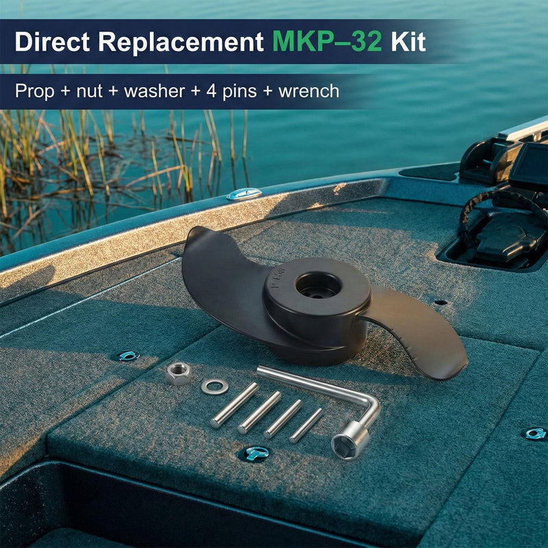 MKP-32 Weedless Wedge 2 Prop for Minn Kota, Minn Kota Prop Replacement fits 3-5/8" Motors, Trolling Motor Propeller for Minn Kota Terrain, Edge, Endura, Powerdrive, Riptide 50, 55, 65, 70