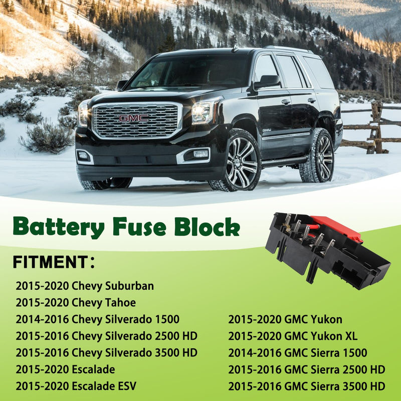 Battery Distribution Fuse Block Compatible with 2014-2020 Chevrolet Chevy Suburban Silverado Tahoe,GMC Yukon Sierra,Escalade Replaces 84354716 84354716 Fuse Block ‎